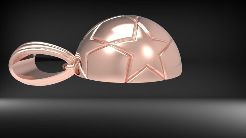 soccer ball Champions league star ball for finals Pendant 3D print model_2