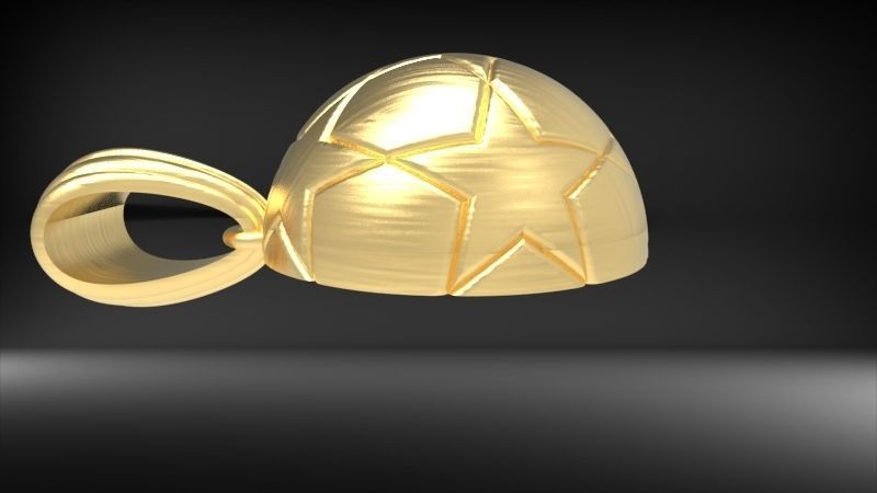 soccer ball Champions league star ball for finals Pendant 3D print model_6