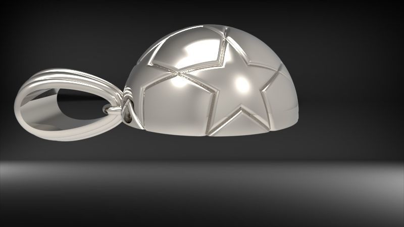 soccer ball Champions league star ball for finals Pendant 3D print model_10