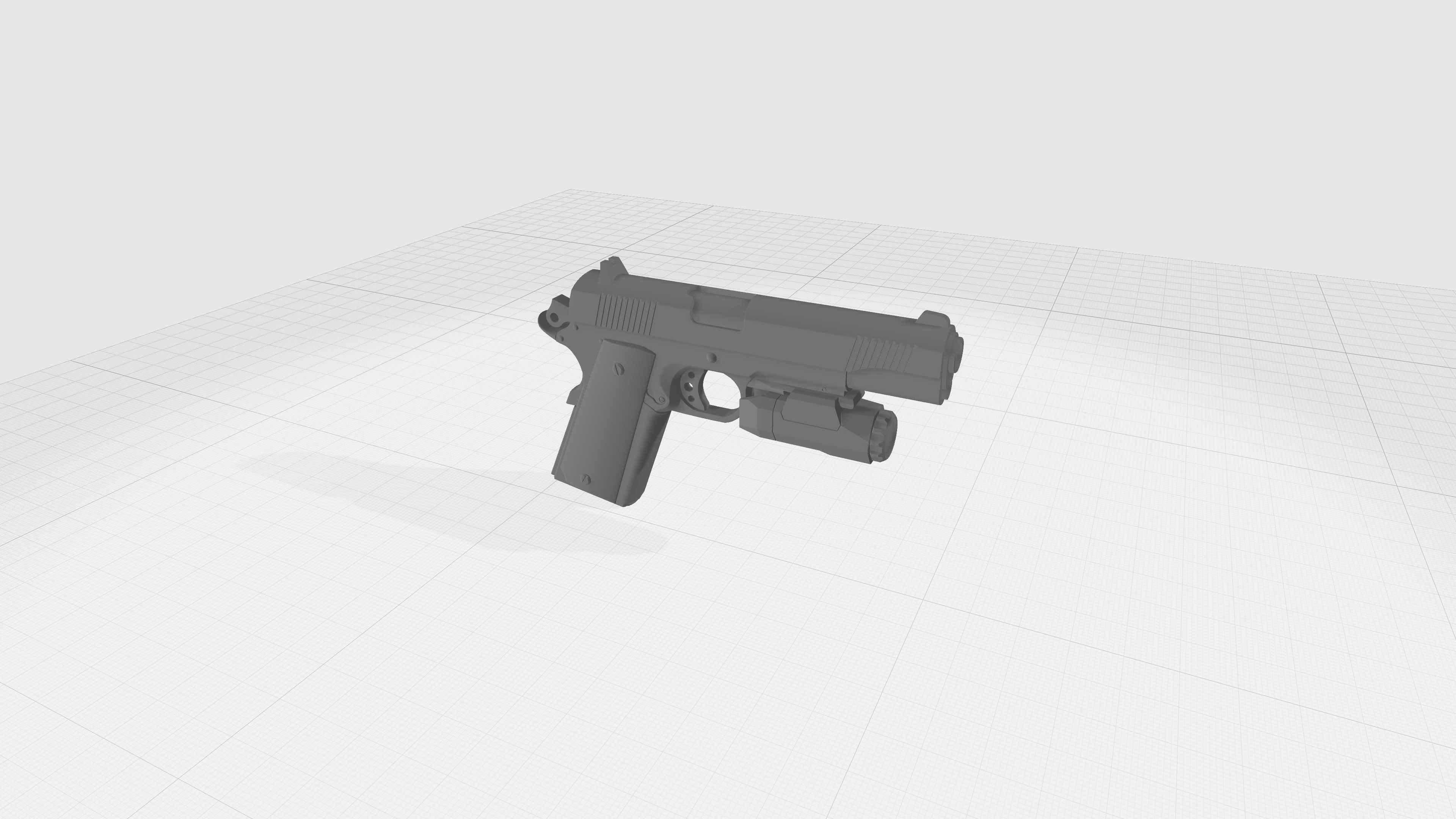 PISTOL 3 - M1911 Tactical Pistol - 4K Game Ready Low-poly 3D model_6