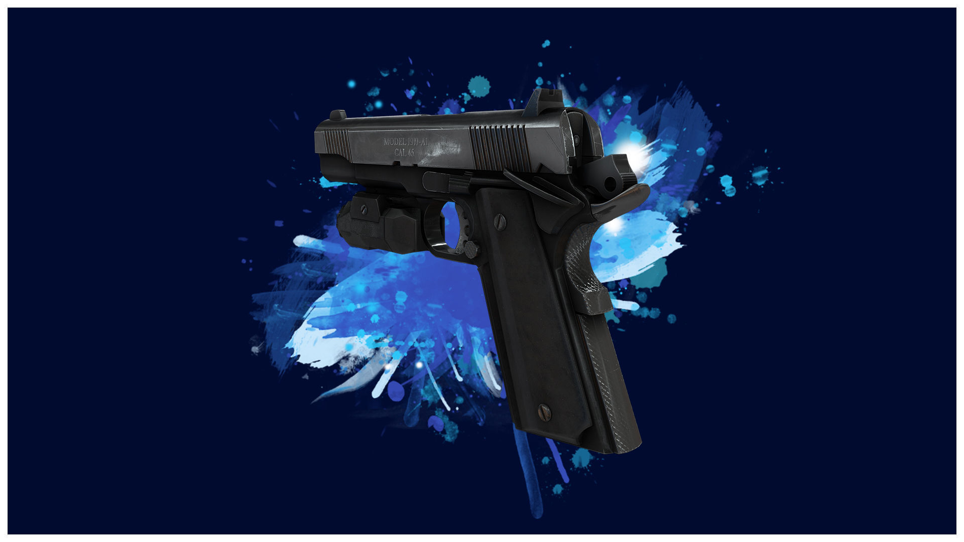 PISTOL 3 - M1911 Tactical Pistol - 4K Game Ready Low-poly 3D model_4