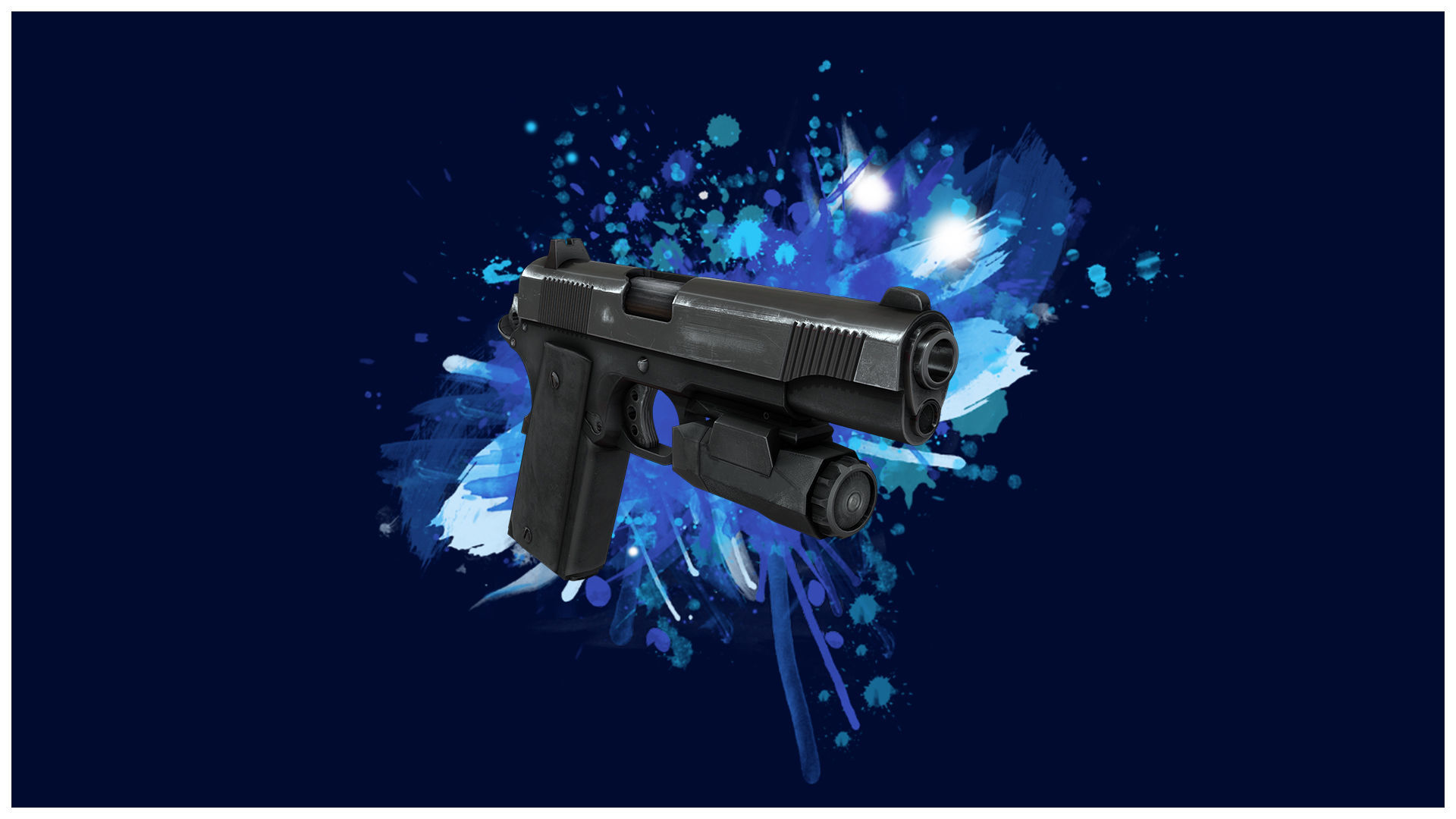 PISTOL 3 - M1911 Tactical Pistol - 4K Game Ready Low-poly 3D model_2