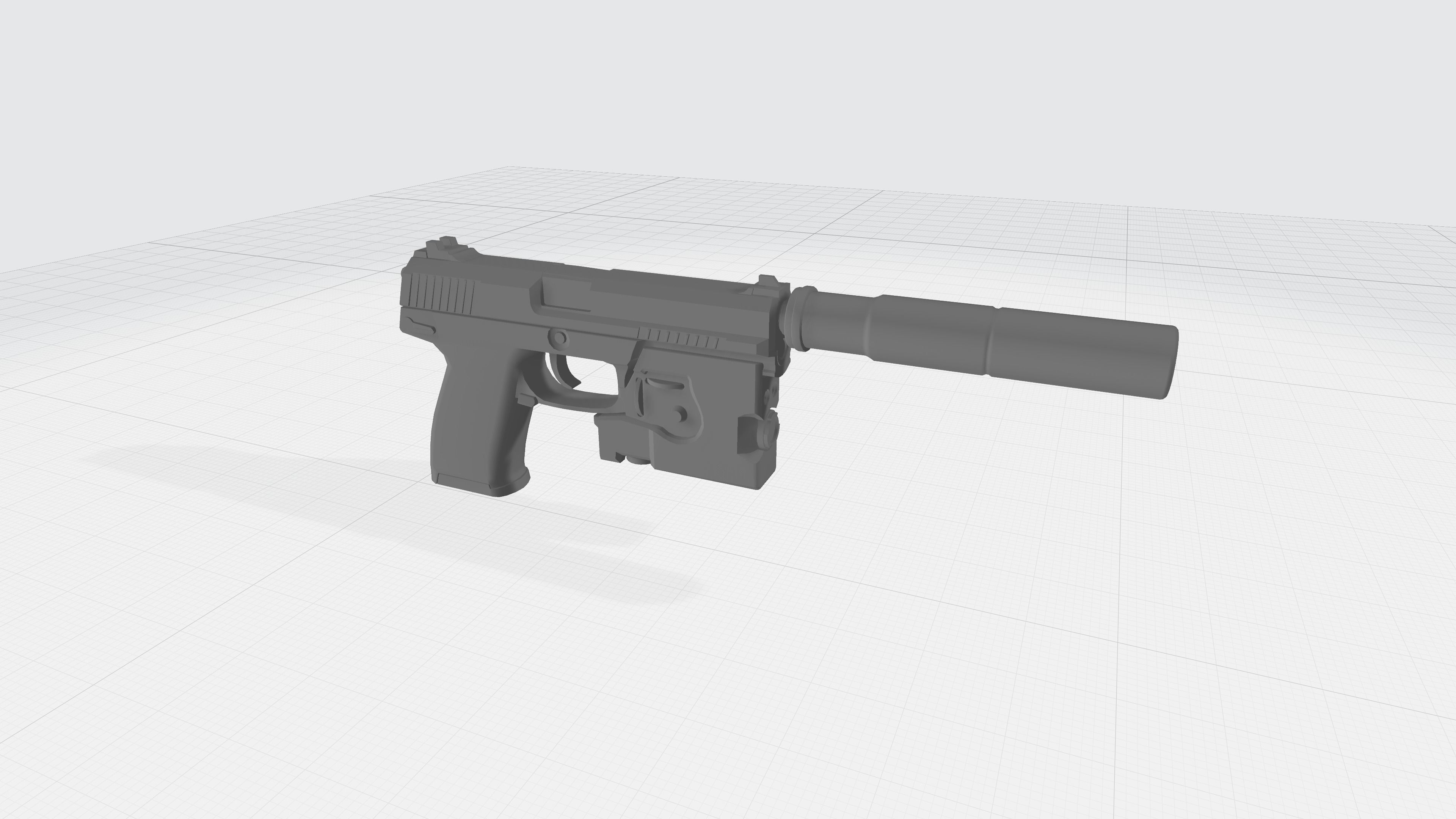 PISTOL 4 - SOCOM MK23 Pistol - 4K Game Ready Low-poly 3D model_6
