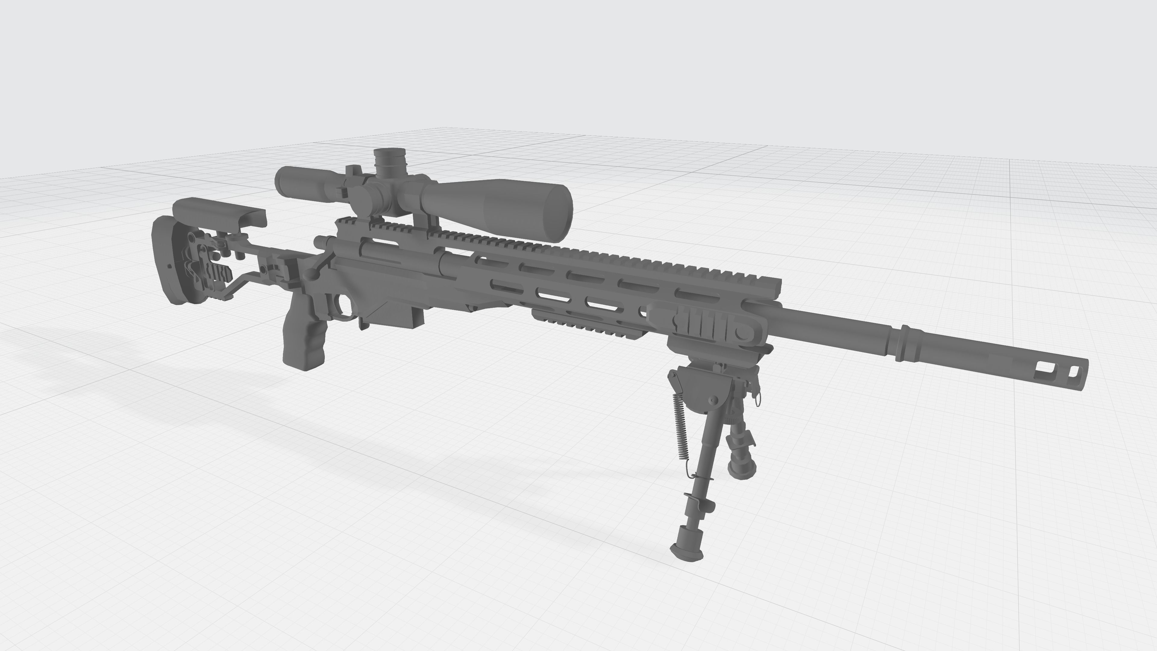 SNIPER 1 - Remington MSR Sniper - 4K Game Ready  Low-poly 3D model_6