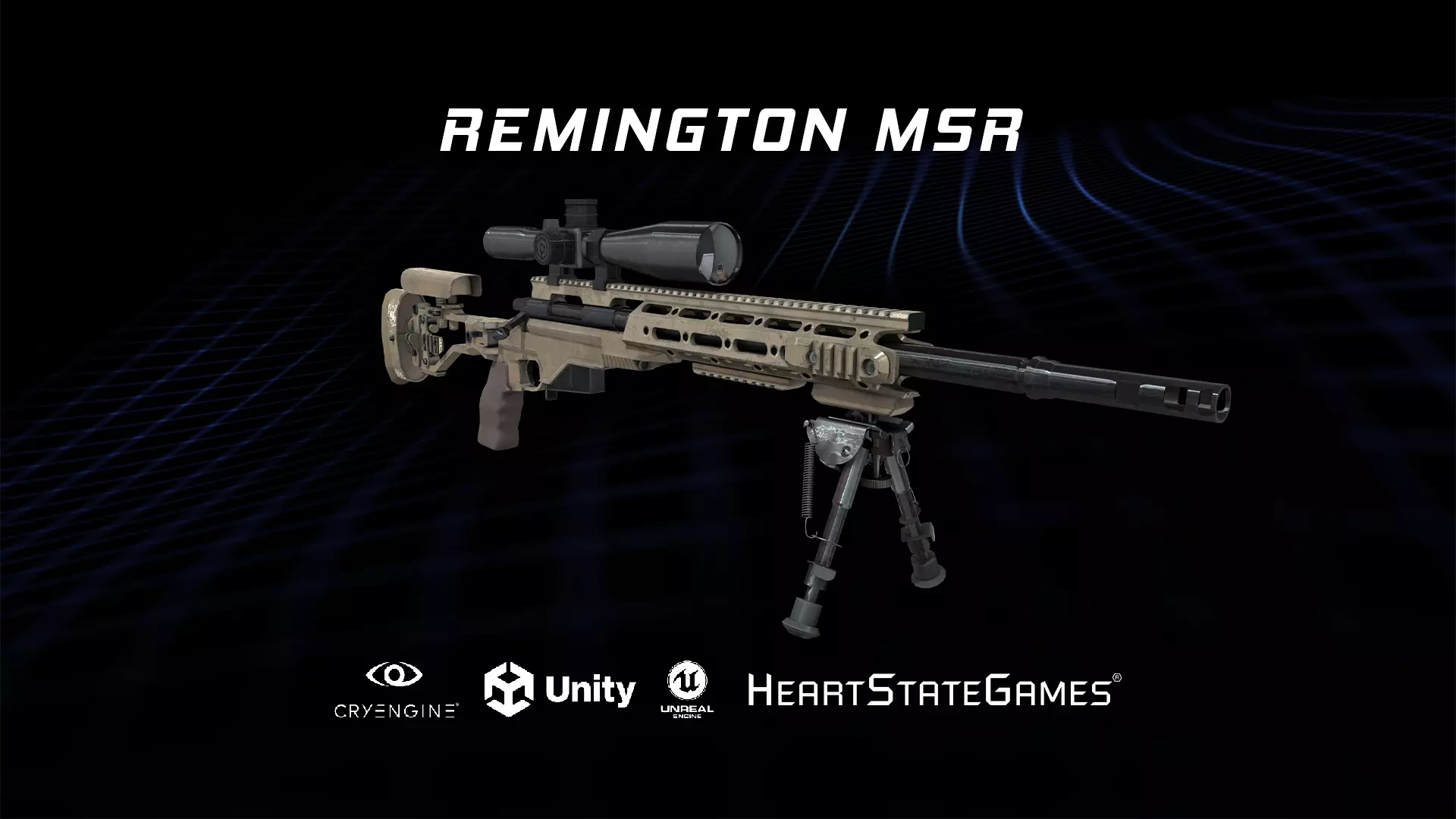 SNIPER 1 - Remington MSR Sniper - 4K Game Ready  Low-poly 3D model_0