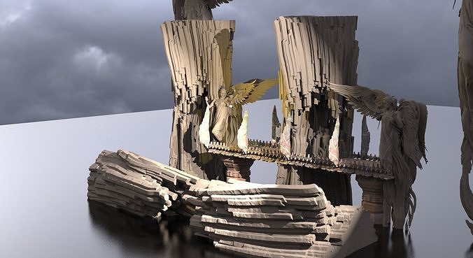 Angel Ascension Colossal cliff 3D model