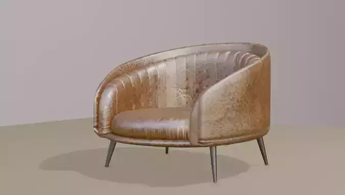 ARMCHAIR lounge chair with wooden legs 3D model 3D CHAIR