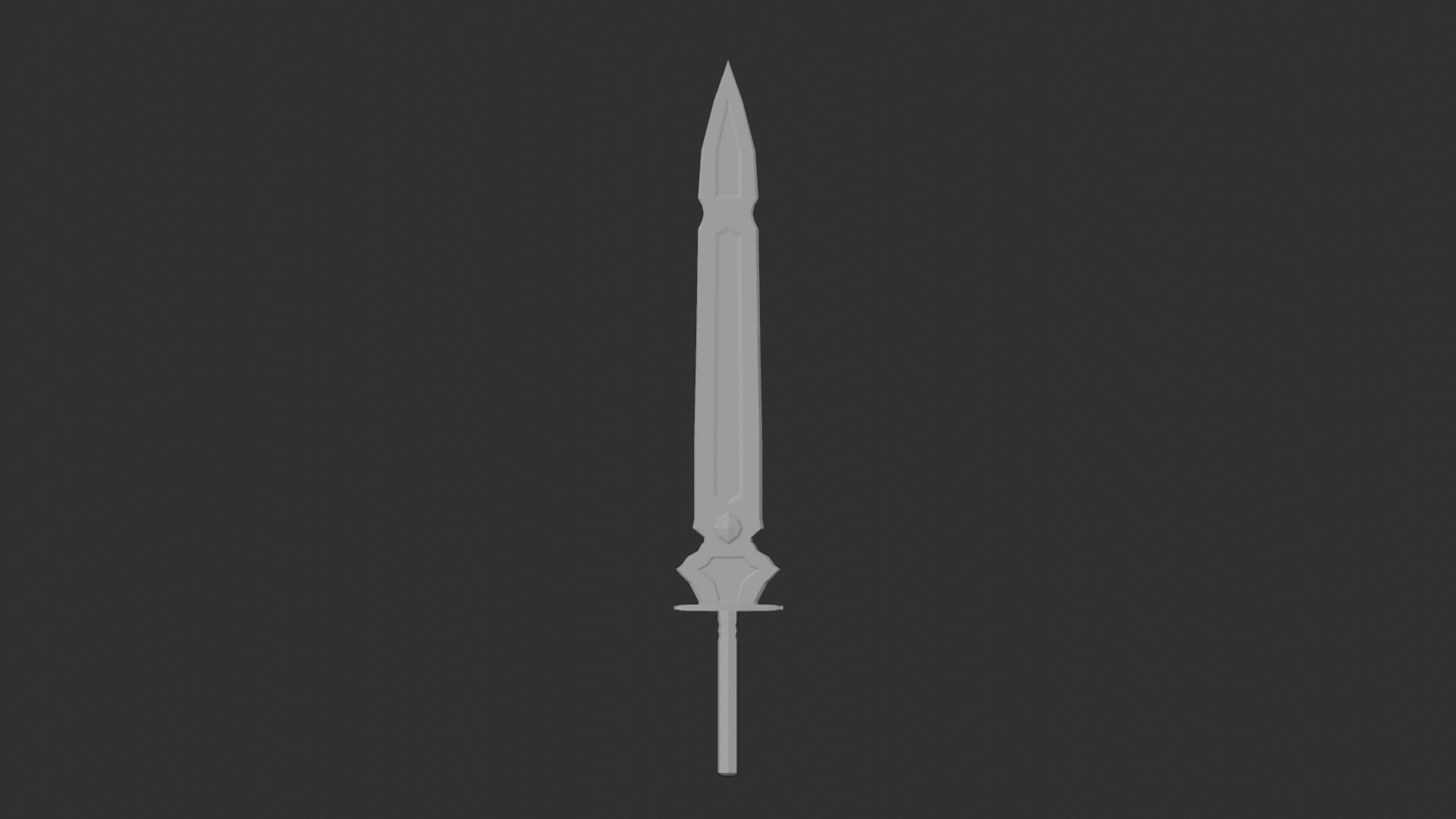 Gem Sword - PBR Game Ready - Easily Change Gem Color Low-poly 3D model_2