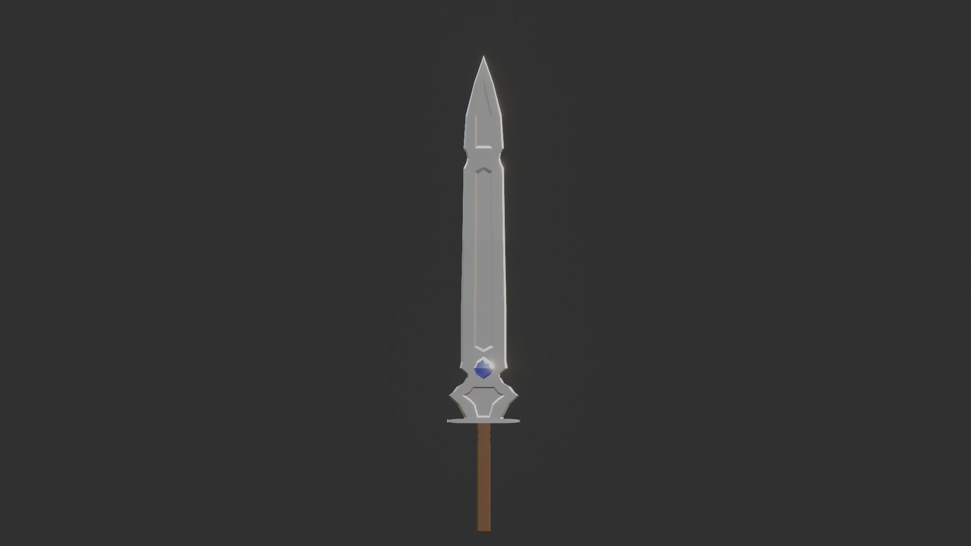Gem Sword - PBR Game Ready - Easily Change Gem Color Low-poly 3D model_6