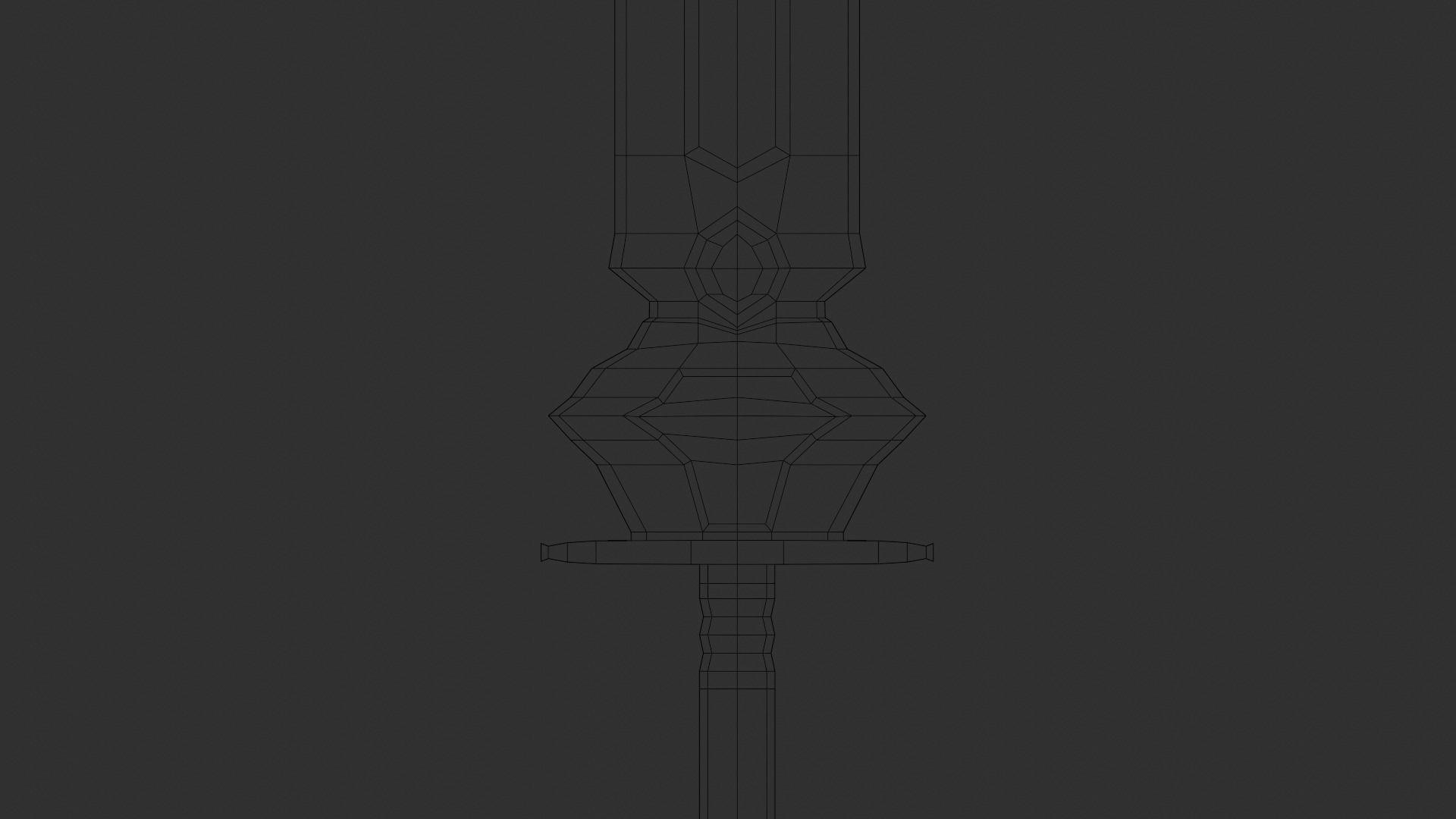 Gem Sword - PBR Game Ready - Easily Change Gem Color Low-poly 3D model_5