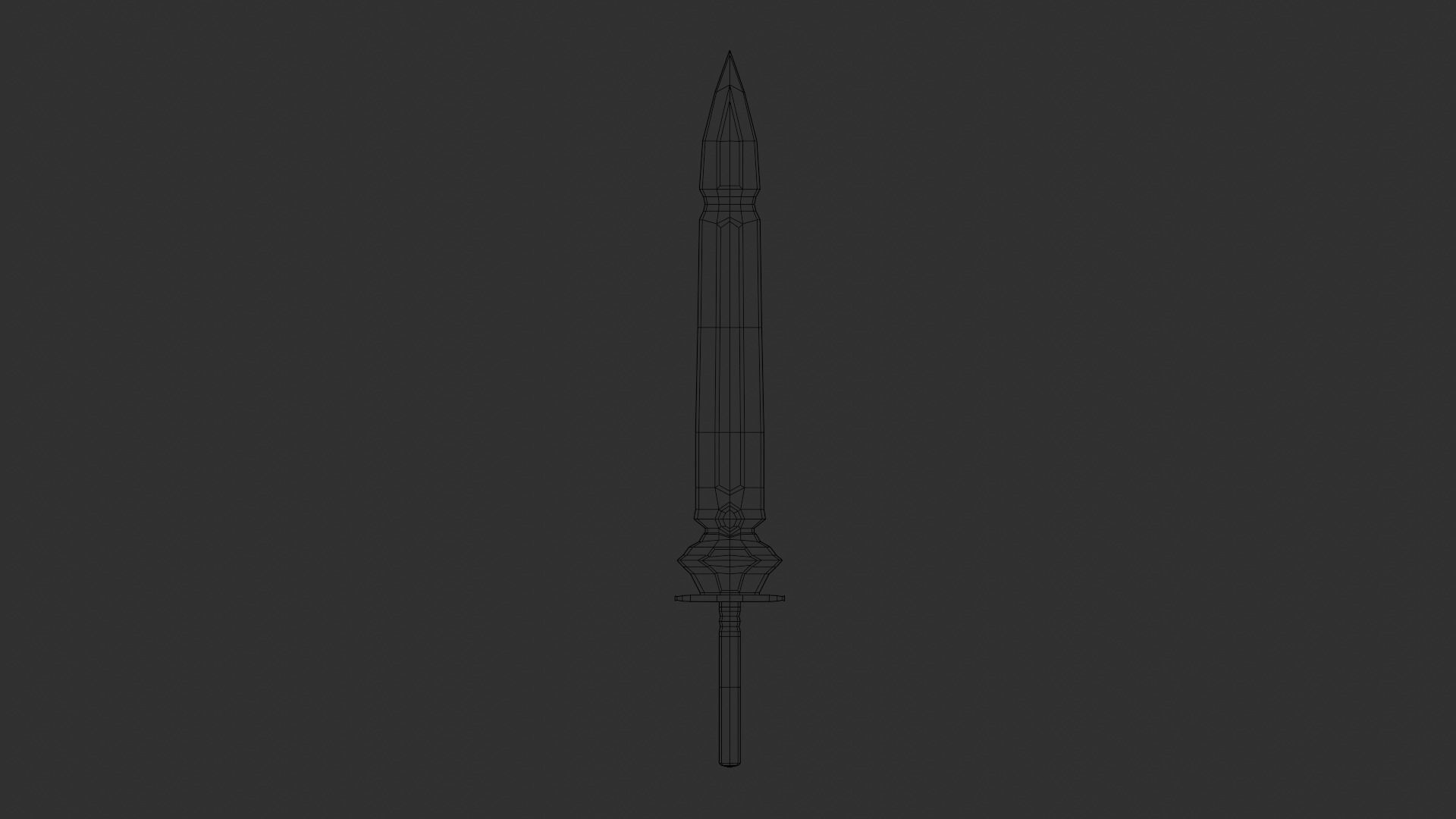 Gem Sword - PBR Game Ready - Easily Change Gem Color Low-poly 3D model_3