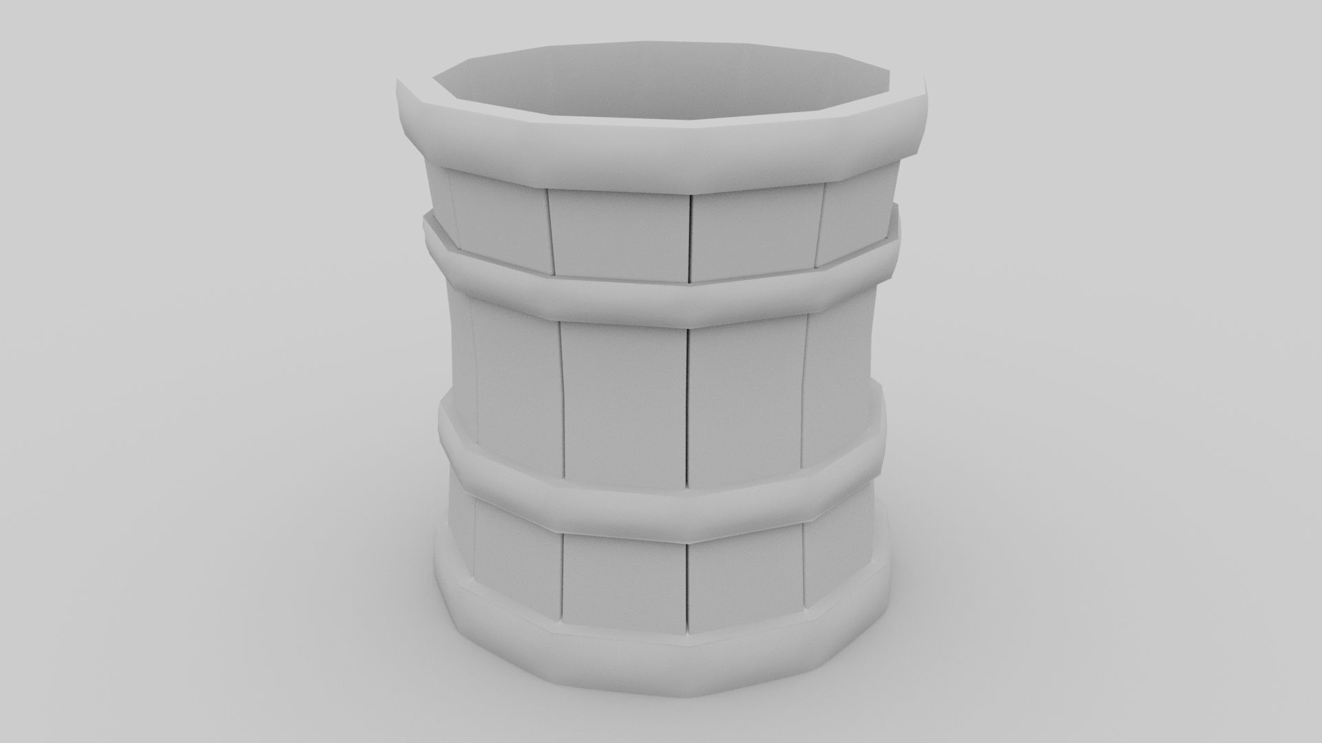 Wooden Mug 3D Low-Poly Prop 3D model_4