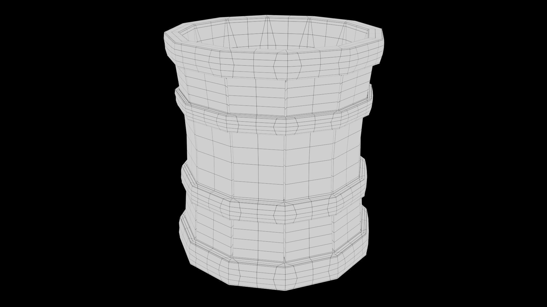 Wooden Mug 3D Low-Poly Prop 3D model_5