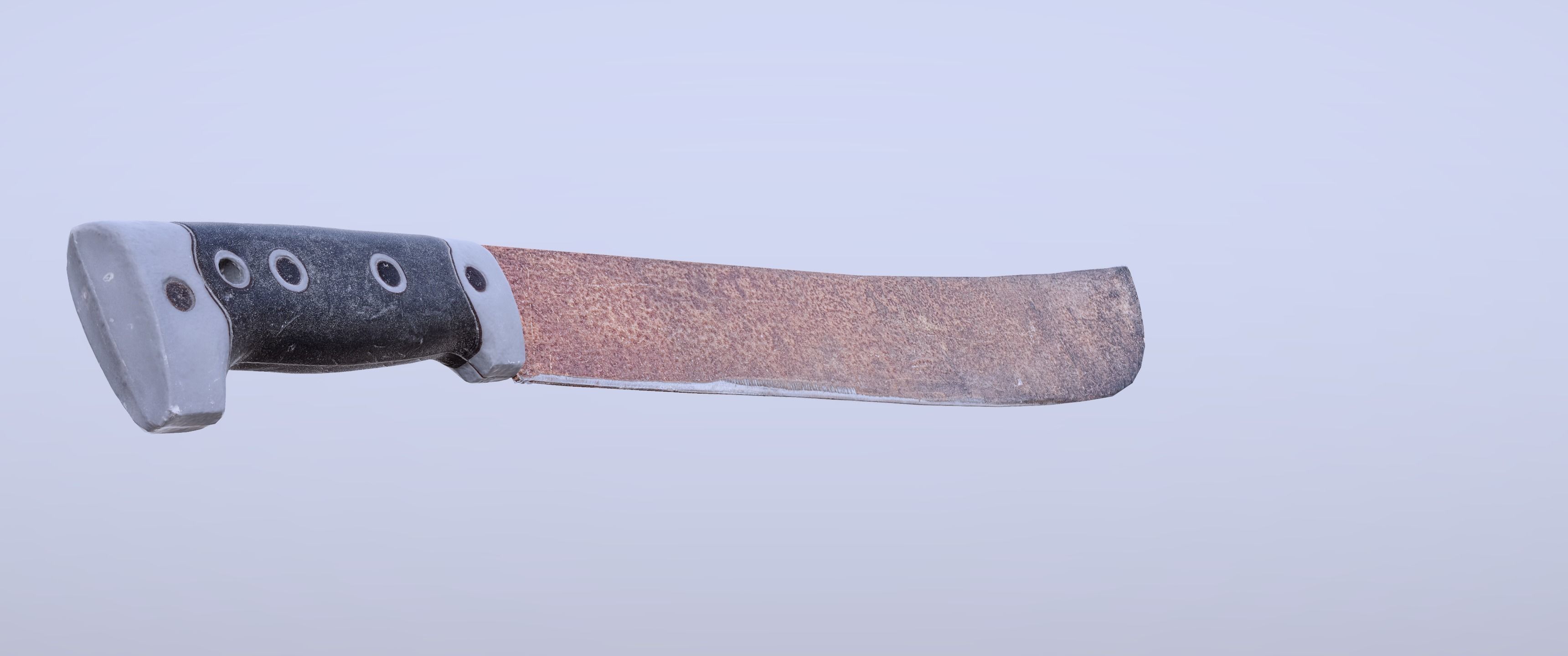 8k Rusty Machete - 5 Levels of Detail Low-poly 3D model_1