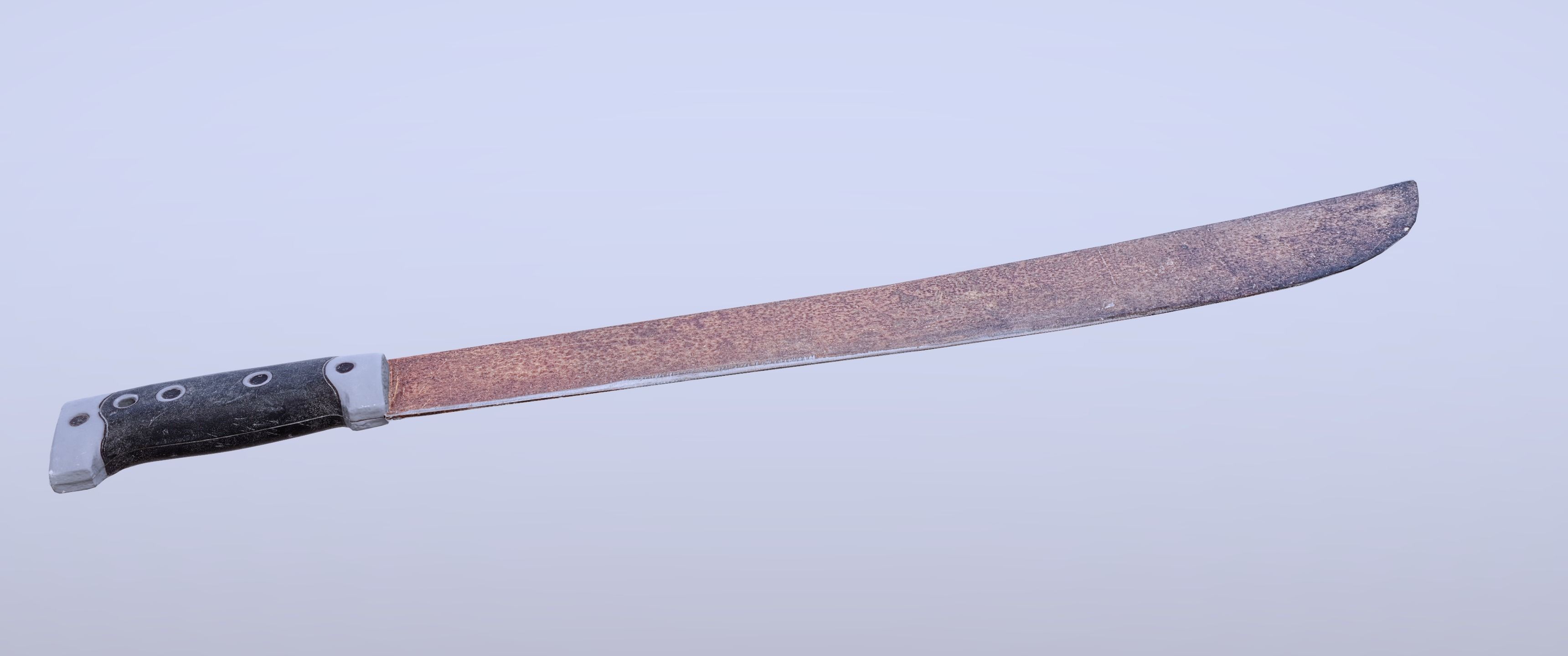 8k Rusty Machete - 5 Levels of Detail Low-poly 3D model_5