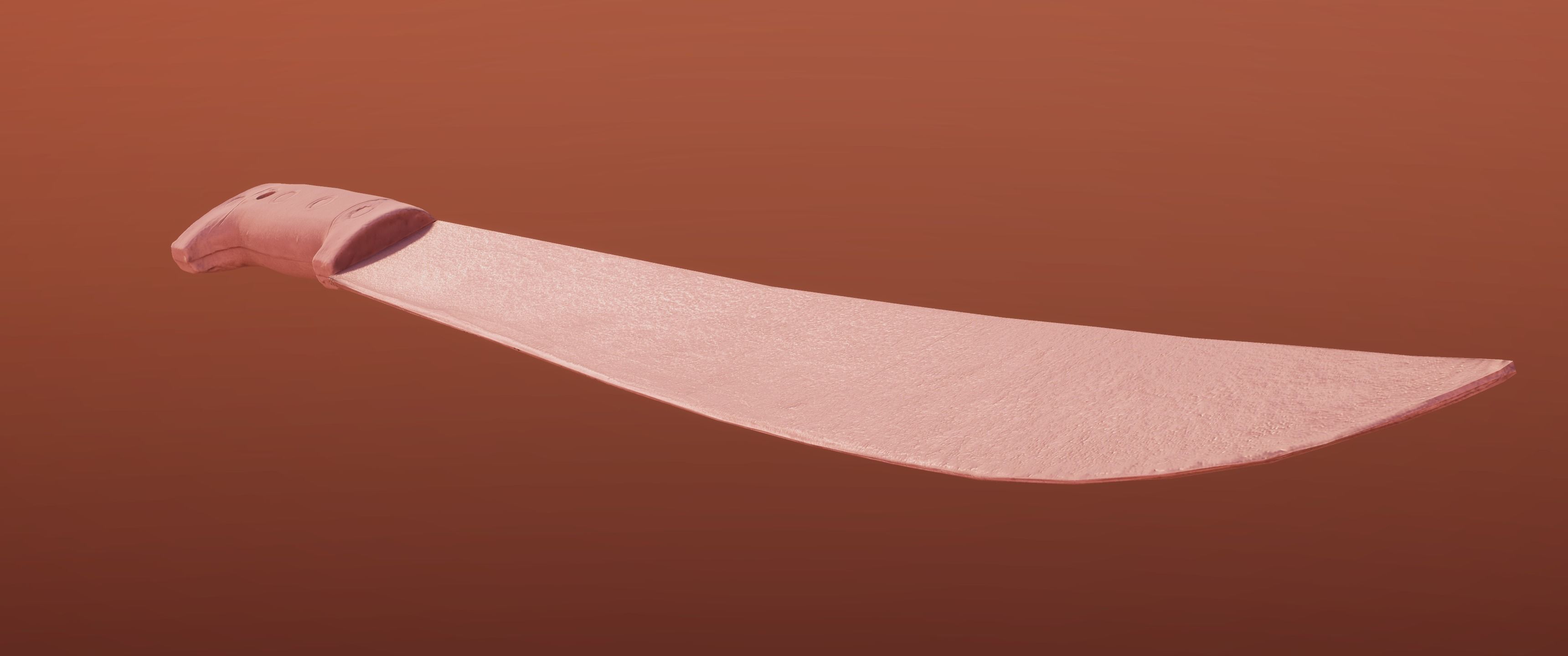 8k Rusty Machete - 5 Levels of Detail Low-poly 3D model_6