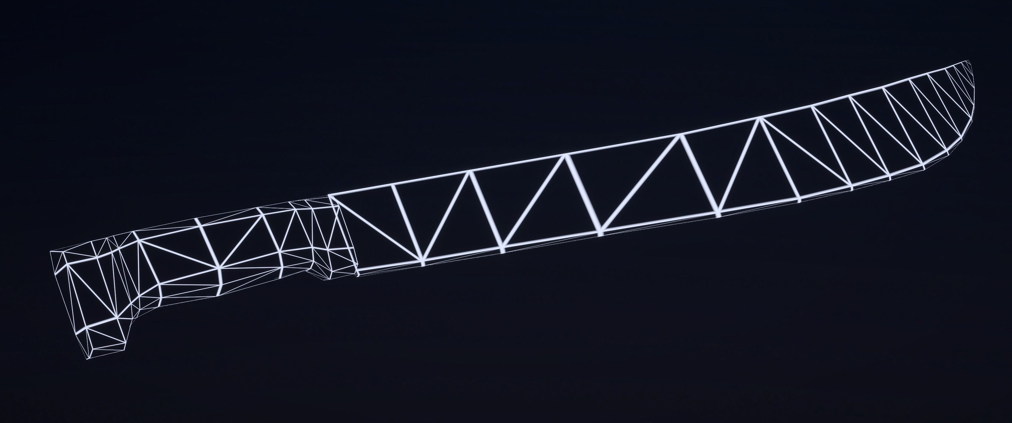 8k Rusty Machete - 5 Levels of Detail Low-poly 3D model_14