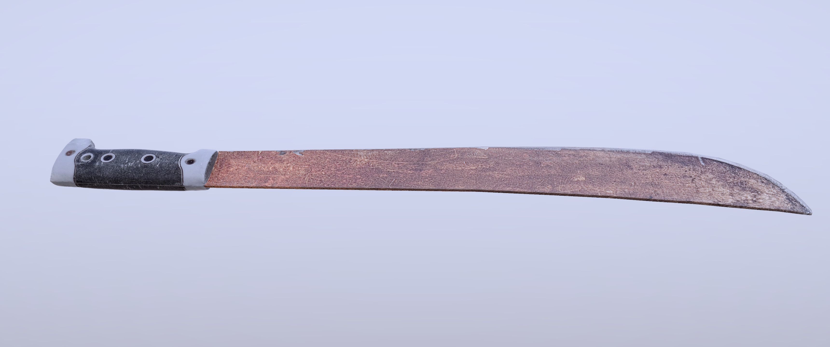 8k Rusty Machete - 5 Levels of Detail Low-poly 3D model_4