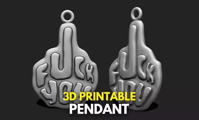 Pendant STL File for 3D Printing - Keychain - Earring