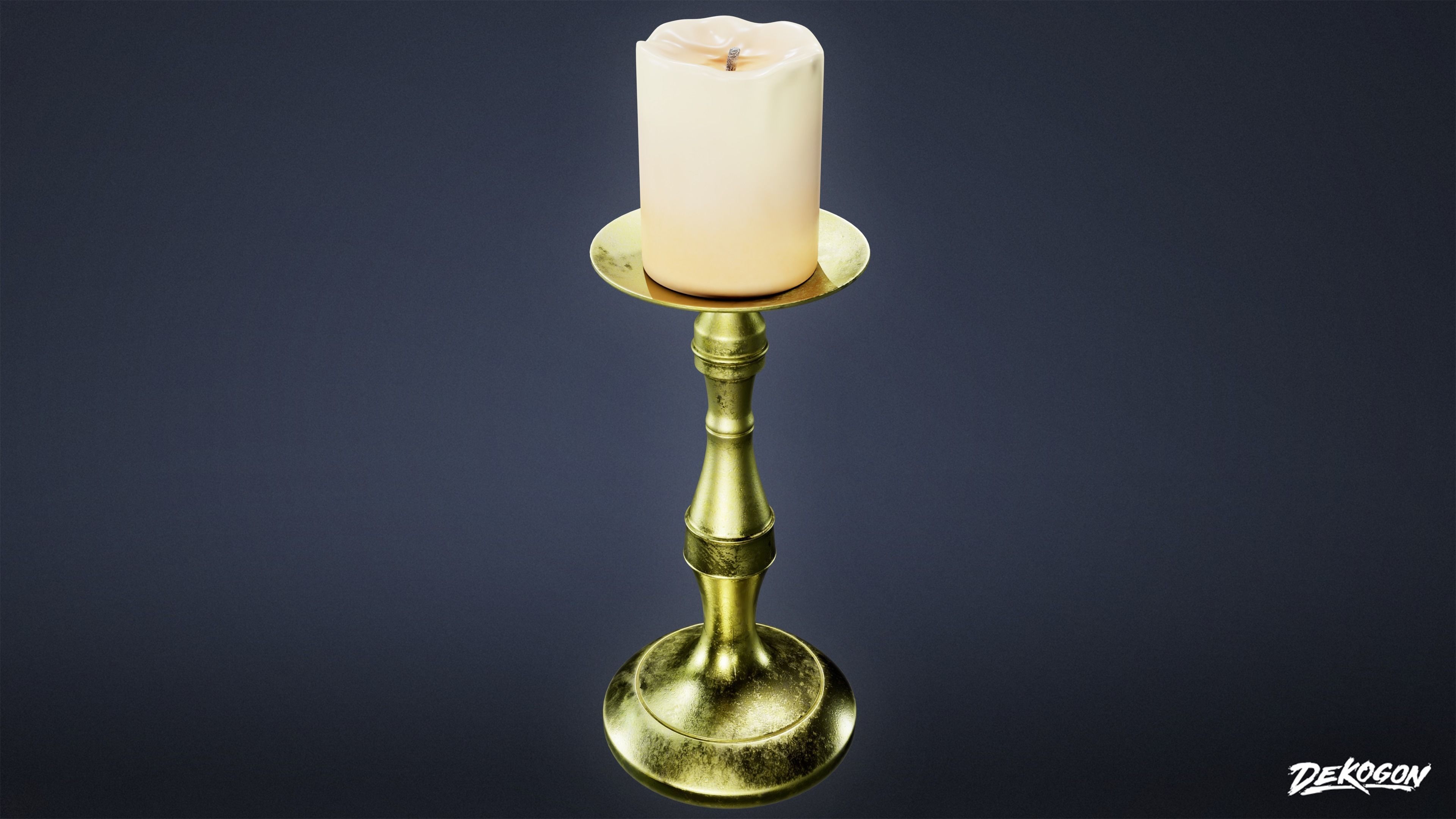 SUBURBS - Candle Set 01 - LOW POLY AND NANITE Low-poly 3D model_4