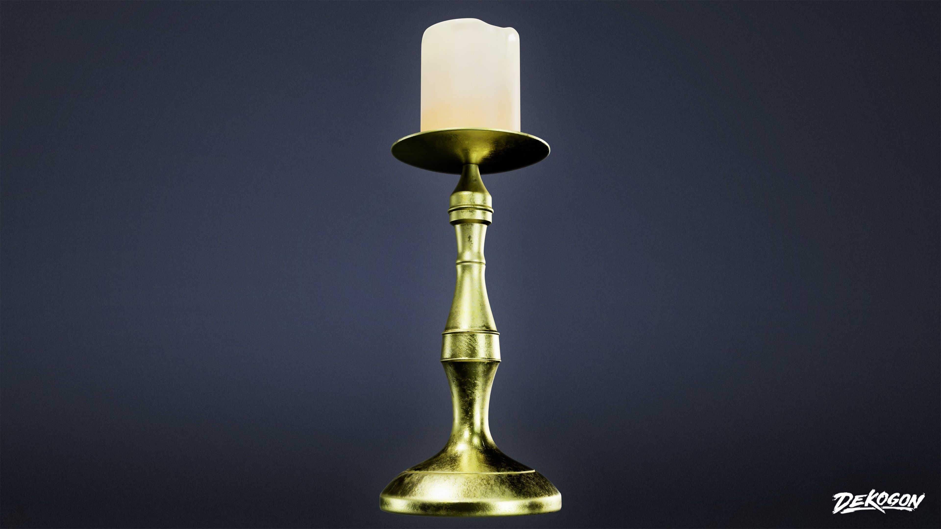 SUBURBS - Candle Set 01 - LOW POLY AND NANITE Low-poly 3D model_11