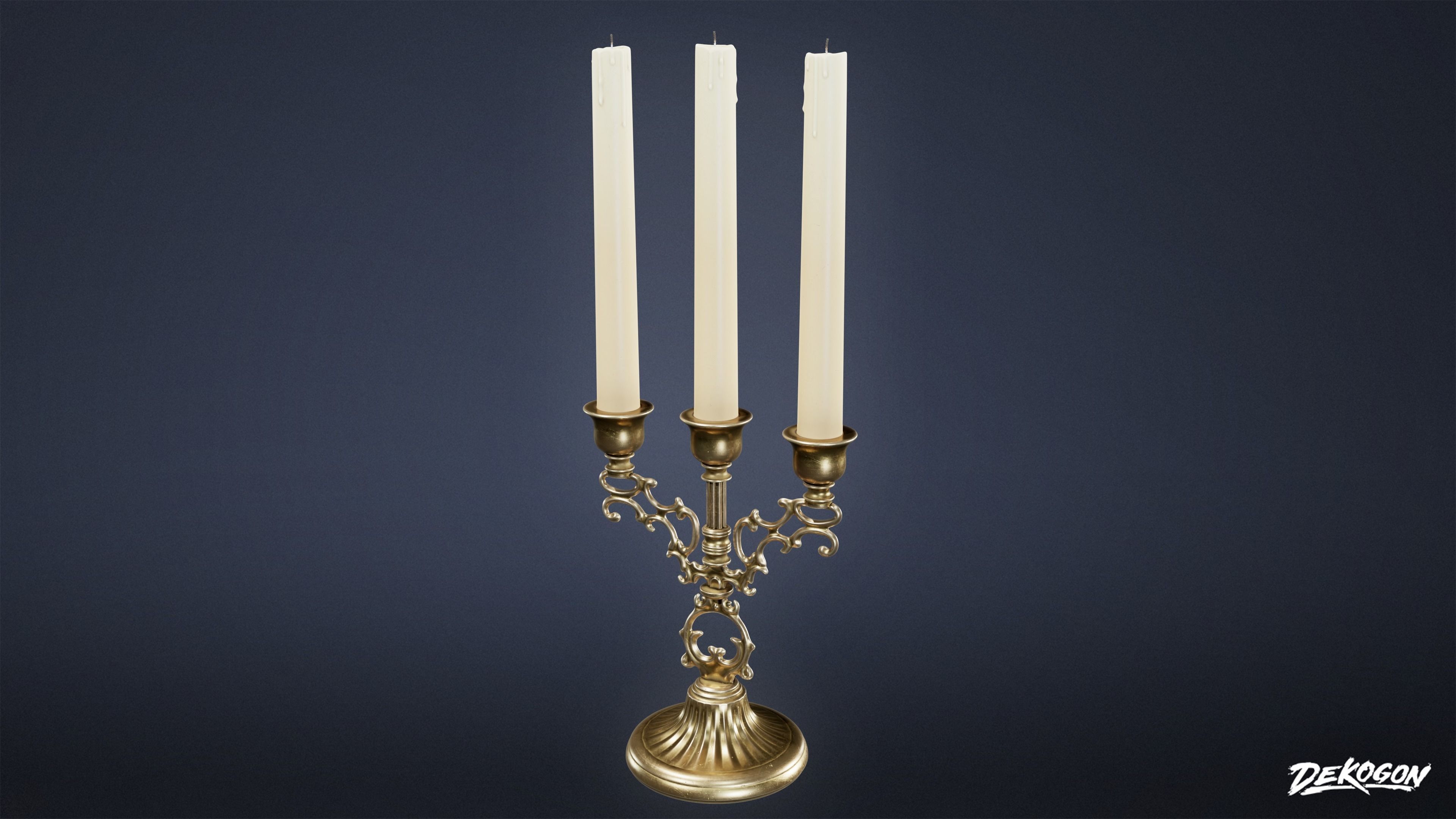 SUBURBS - Candle Set 01 - LOW POLY AND NANITE Low-poly 3D model_17