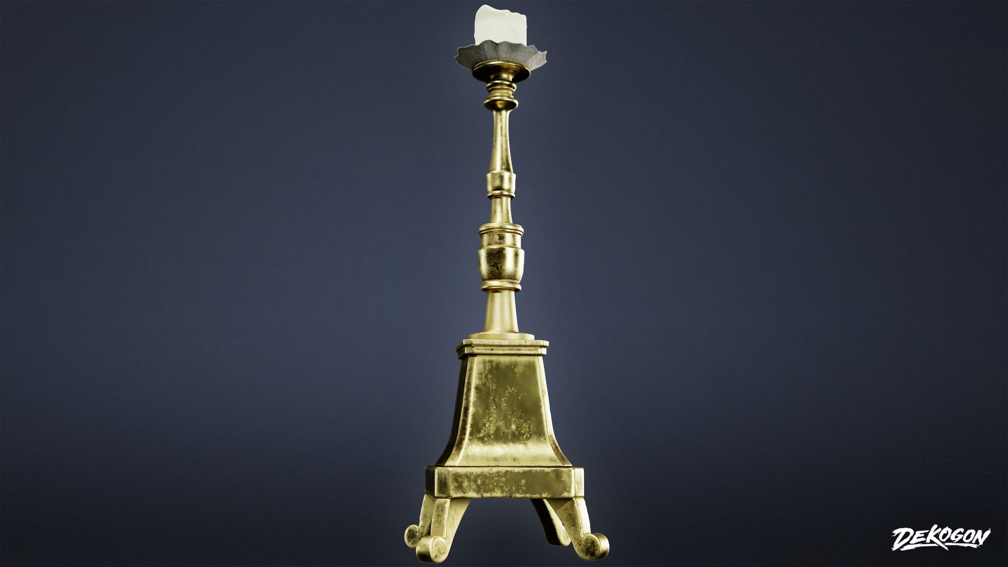 SUBURBS - Candle Set 01 - LOW POLY AND NANITE Low-poly 3D model_9