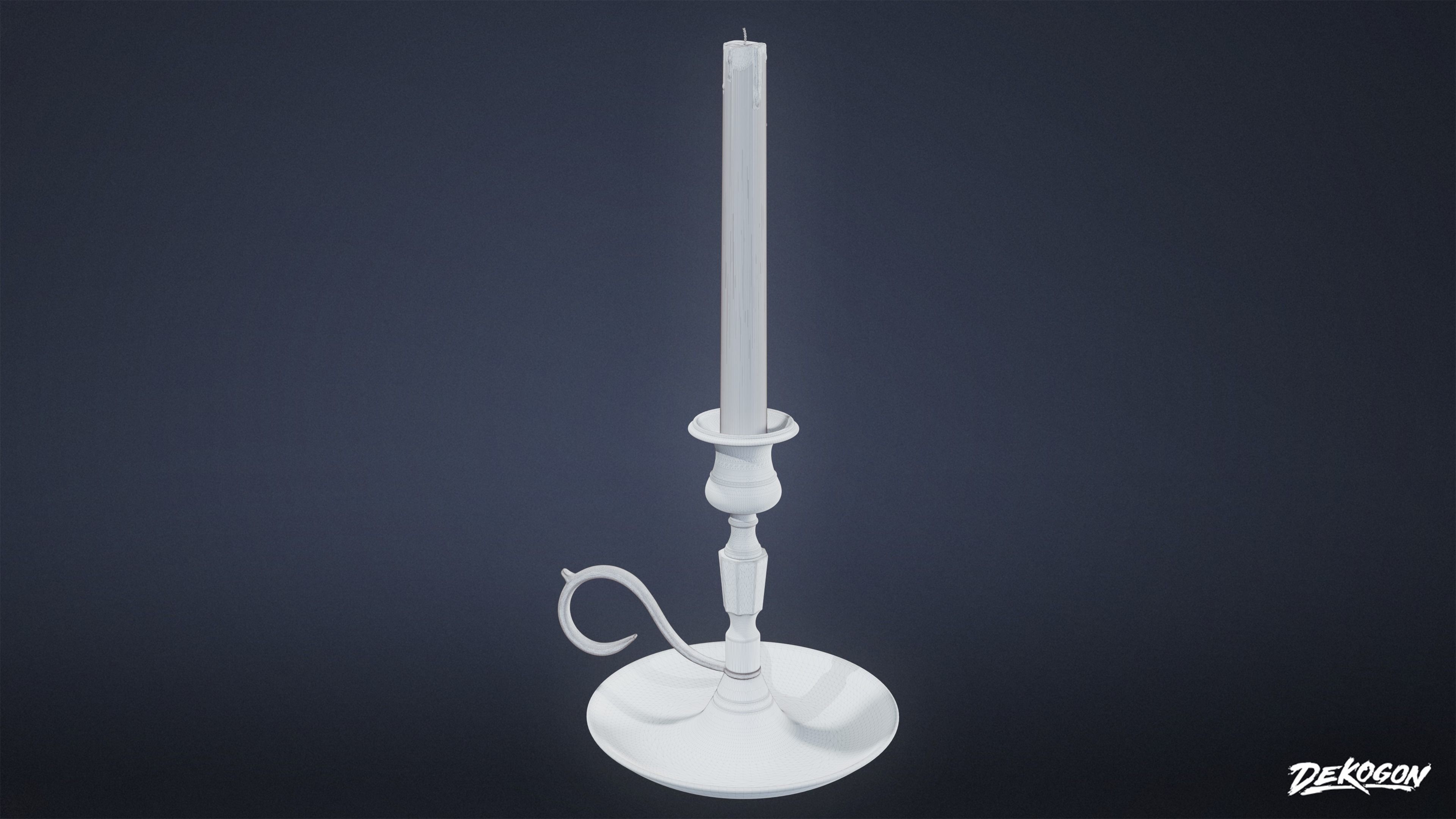 SUBURBS - Candle Set 01 - LOW POLY AND NANITE Low-poly 3D model_23