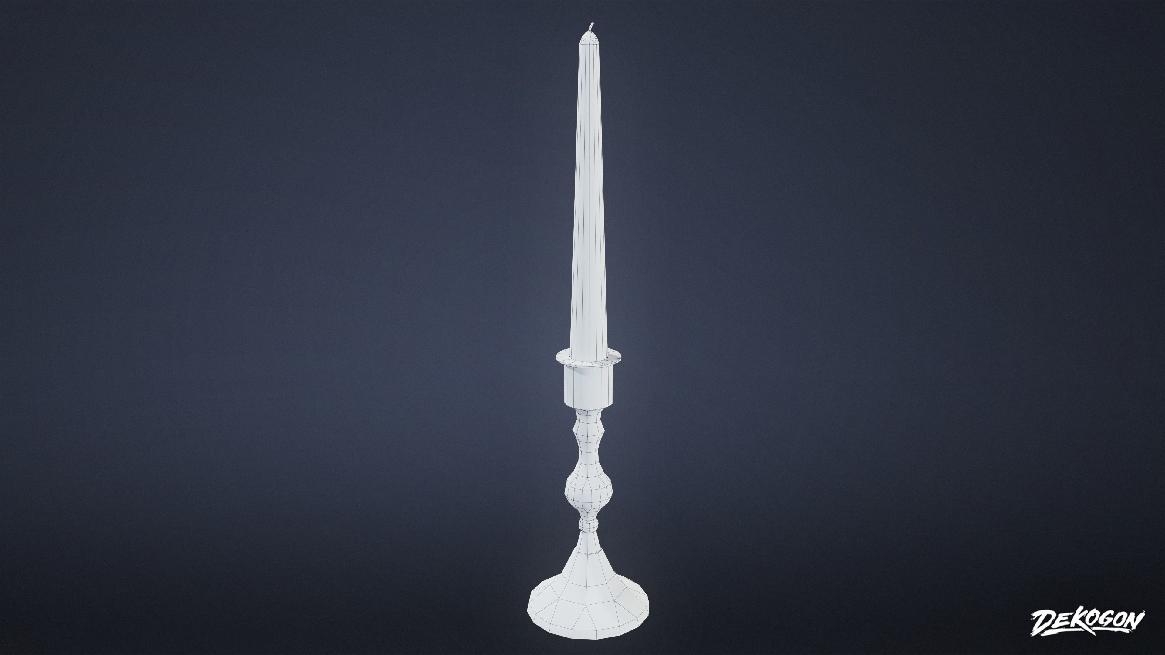 SUBURBS - Candle Set 01 - LOW POLY AND NANITE Low-poly 3D model_27