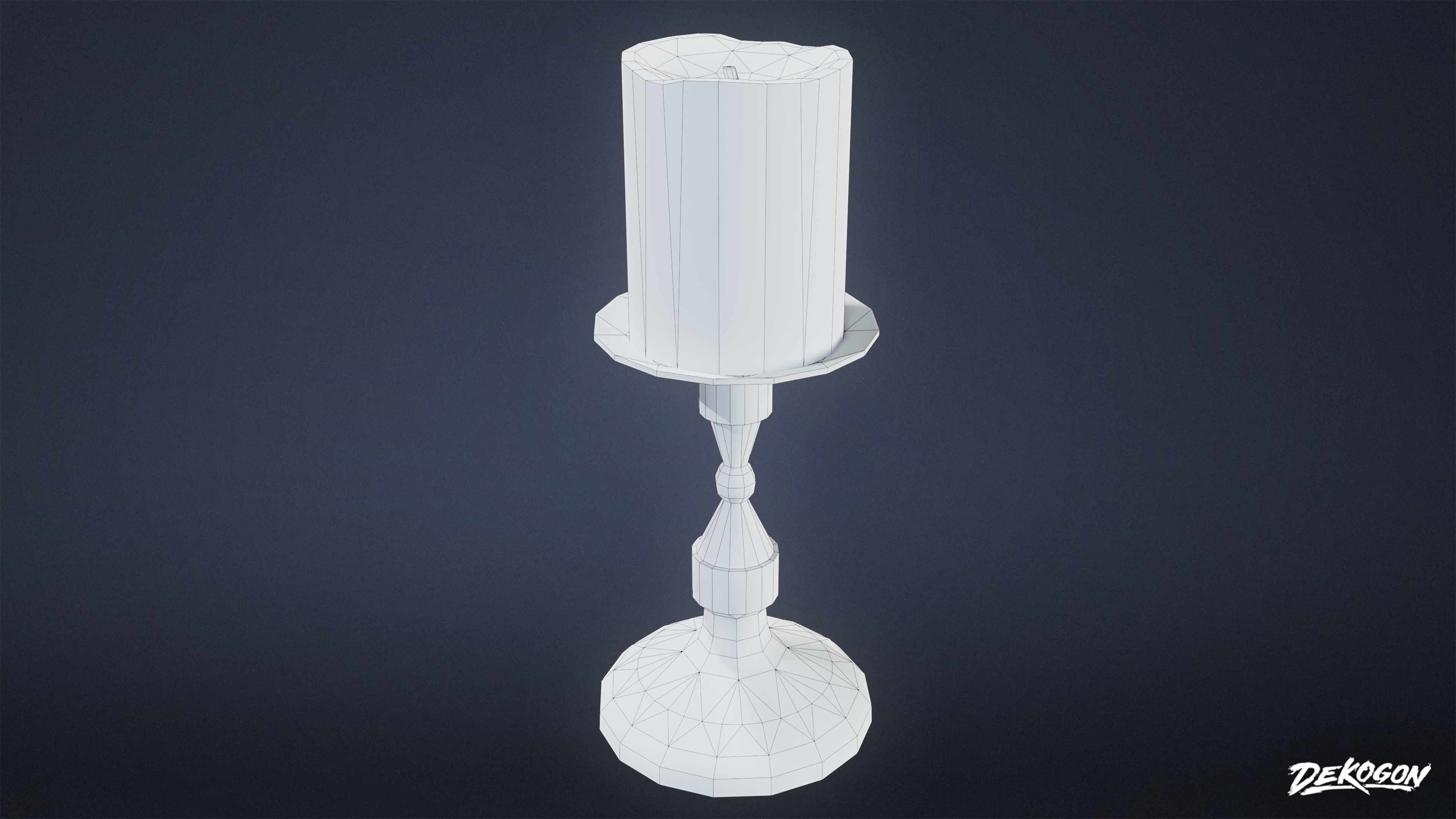 SUBURBS - Candle Set 01 - LOW POLY AND NANITE Low-poly 3D model_24