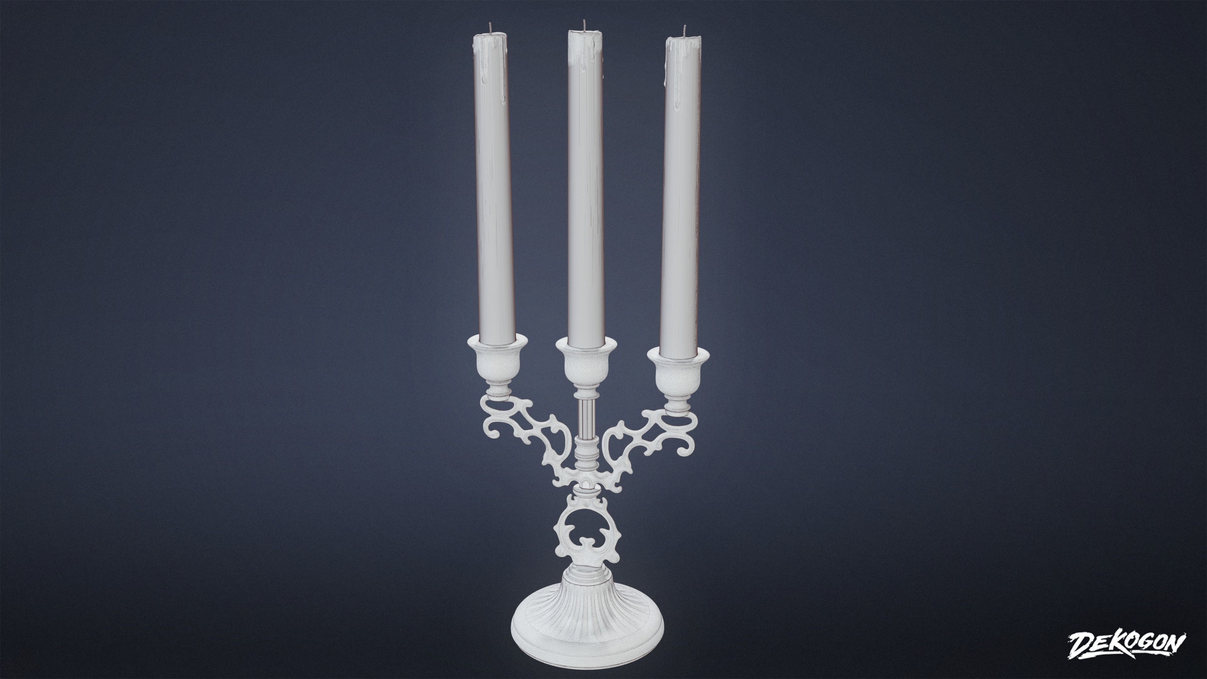 SUBURBS - Candle Set 01 - LOW POLY AND NANITE Low-poly 3D model_22