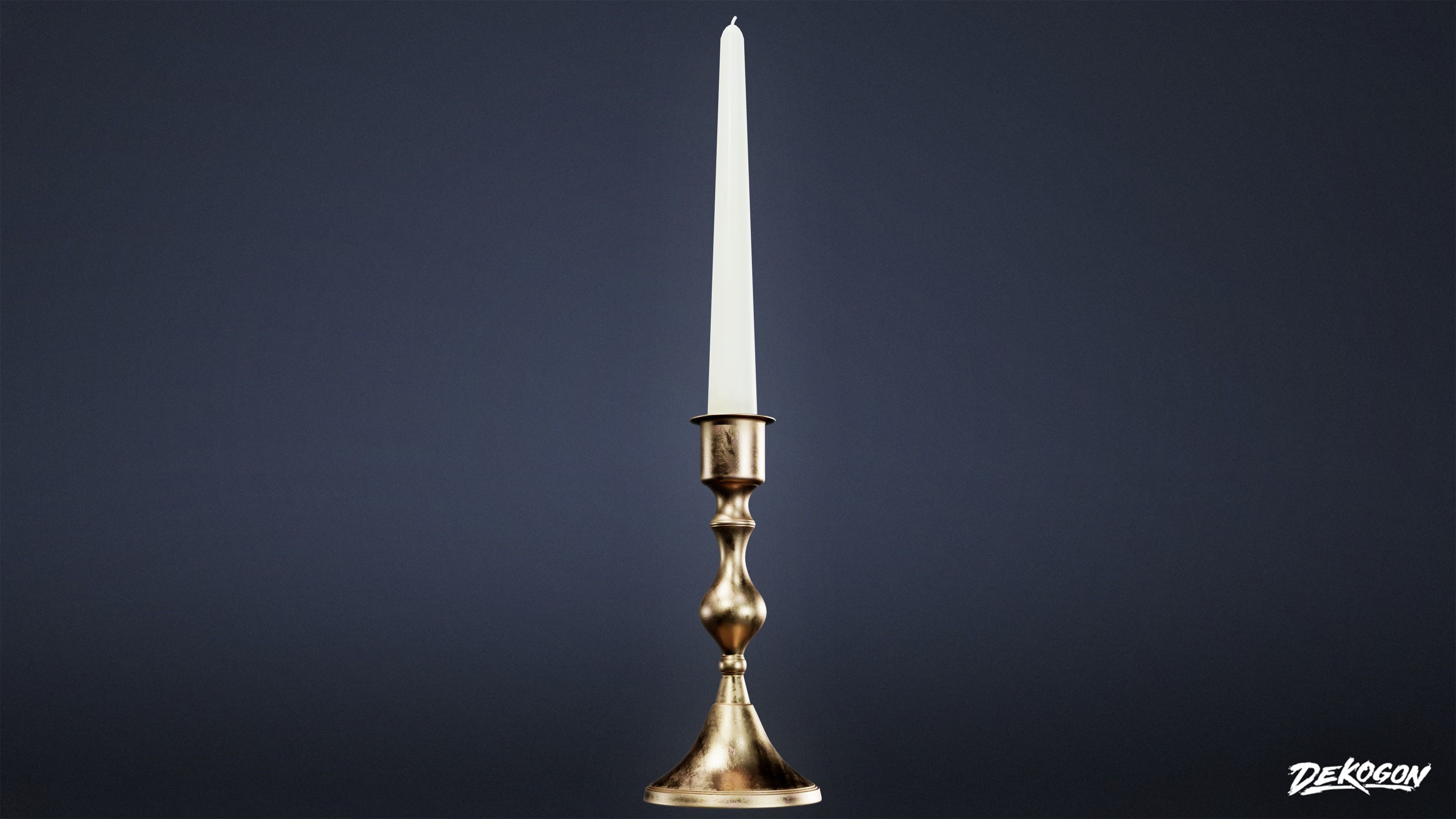 SUBURBS - Candle Set 01 - LOW POLY AND NANITE Low-poly 3D model_10