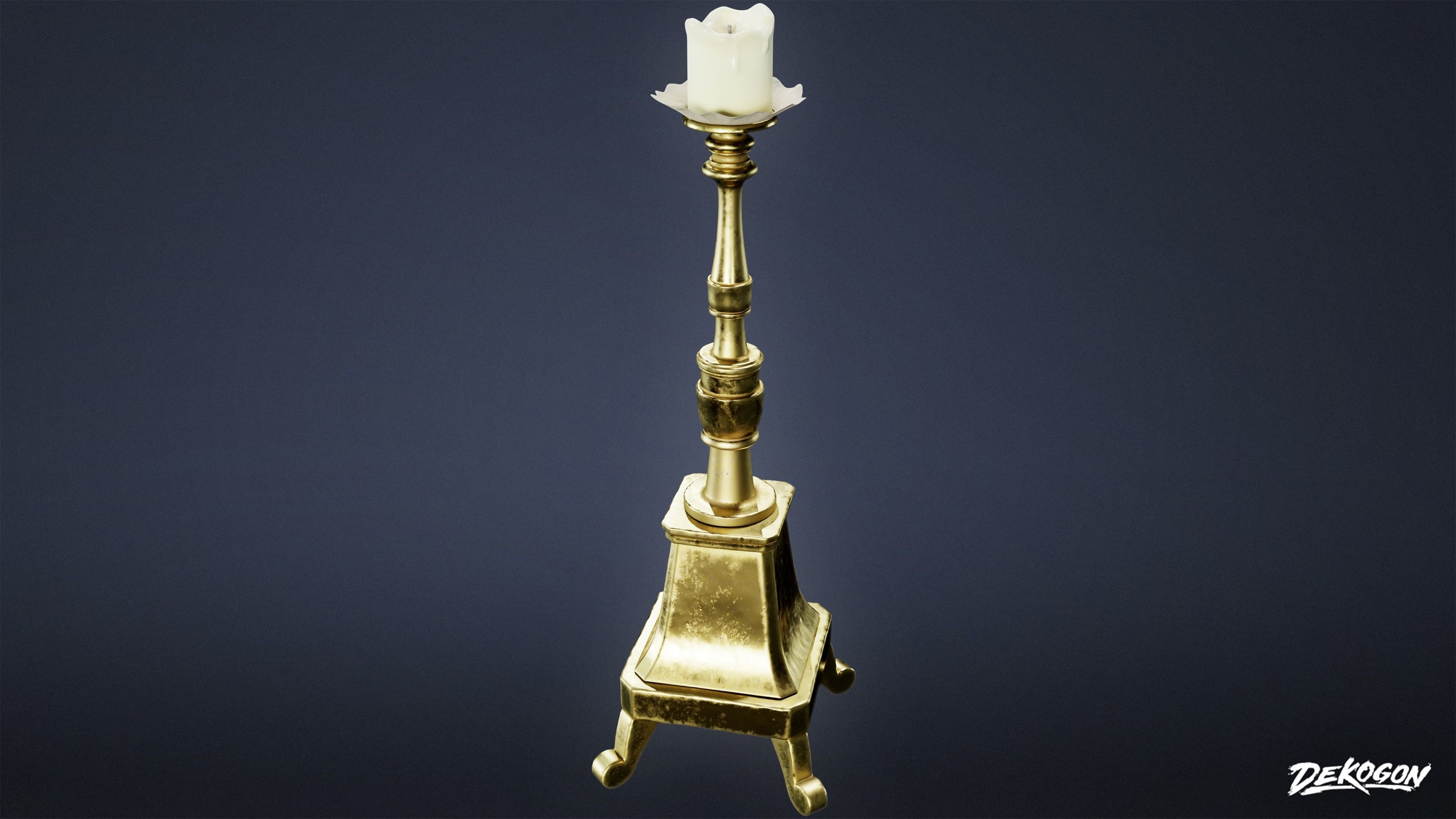 SUBURBS - Candle Set 01 - LOW POLY AND NANITE Low-poly 3D model_6