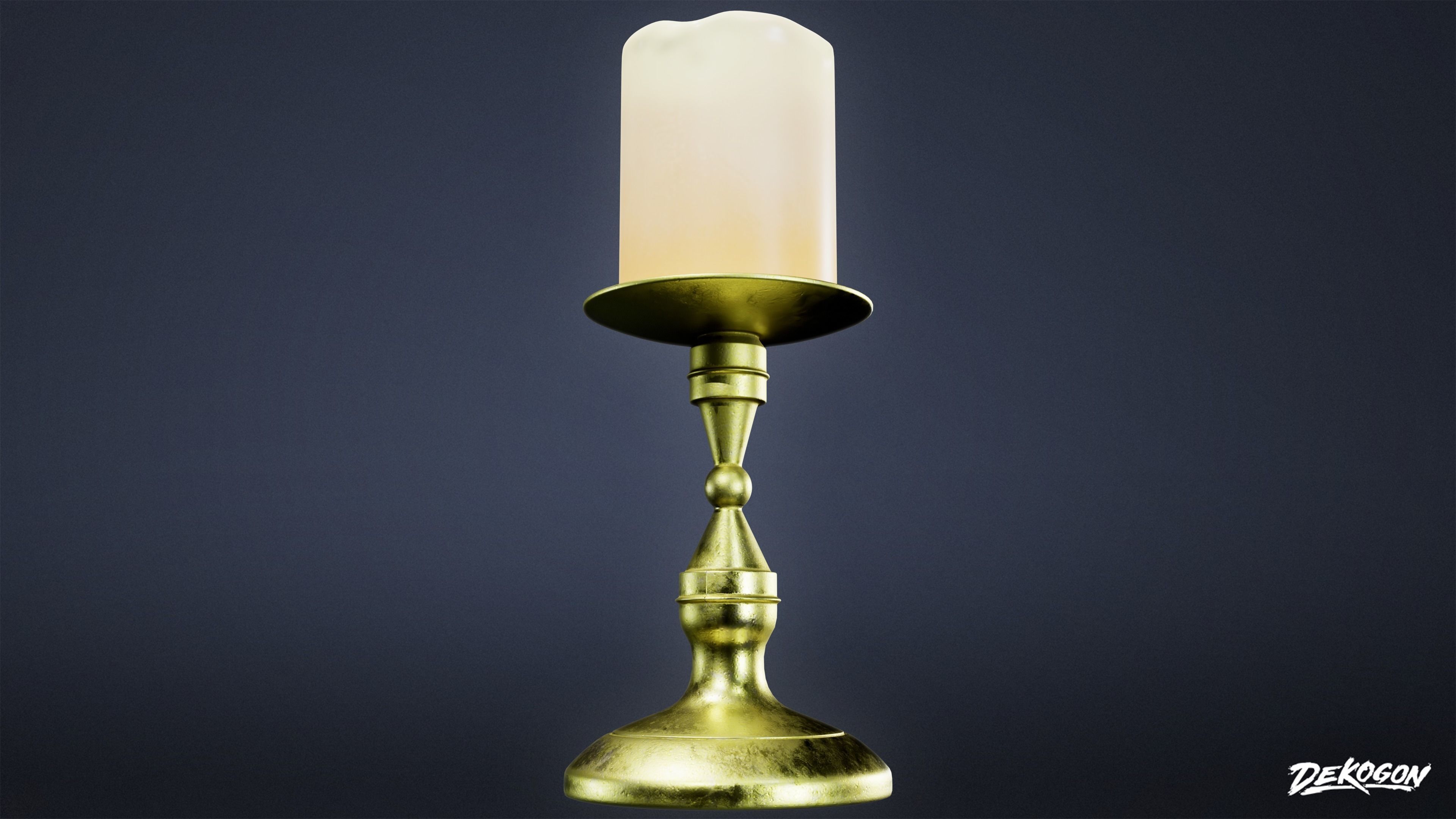 SUBURBS - Candle Set 01 - LOW POLY AND NANITE Low-poly 3D model_12