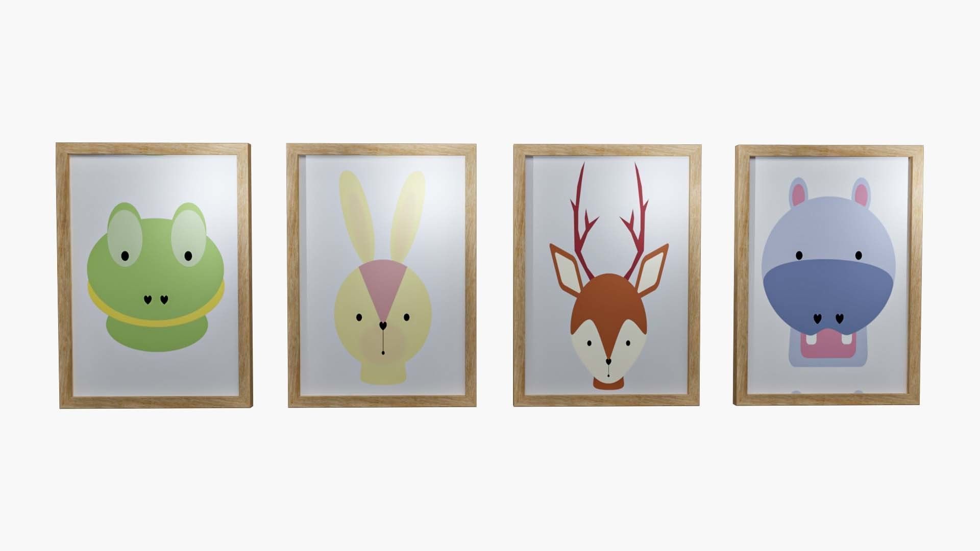 Childrens Decor Picture 3D model_4