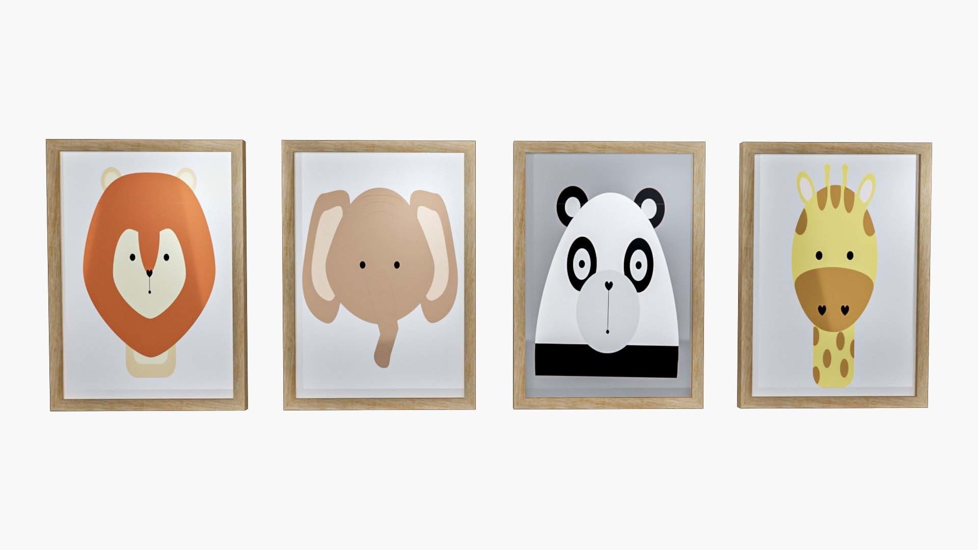 Childrens Decor Picture 3D model_2