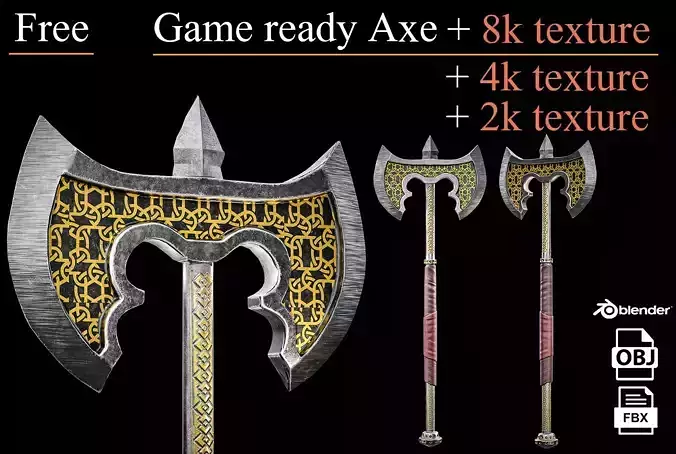 Free Game ready Sword PBR Low poly free VR / AR / low-poly 3D model ...