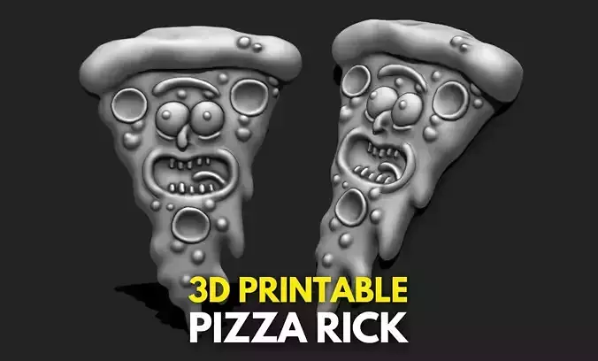 Pizza Rick STL File for 3D Printing - 3D Printable 3D print model