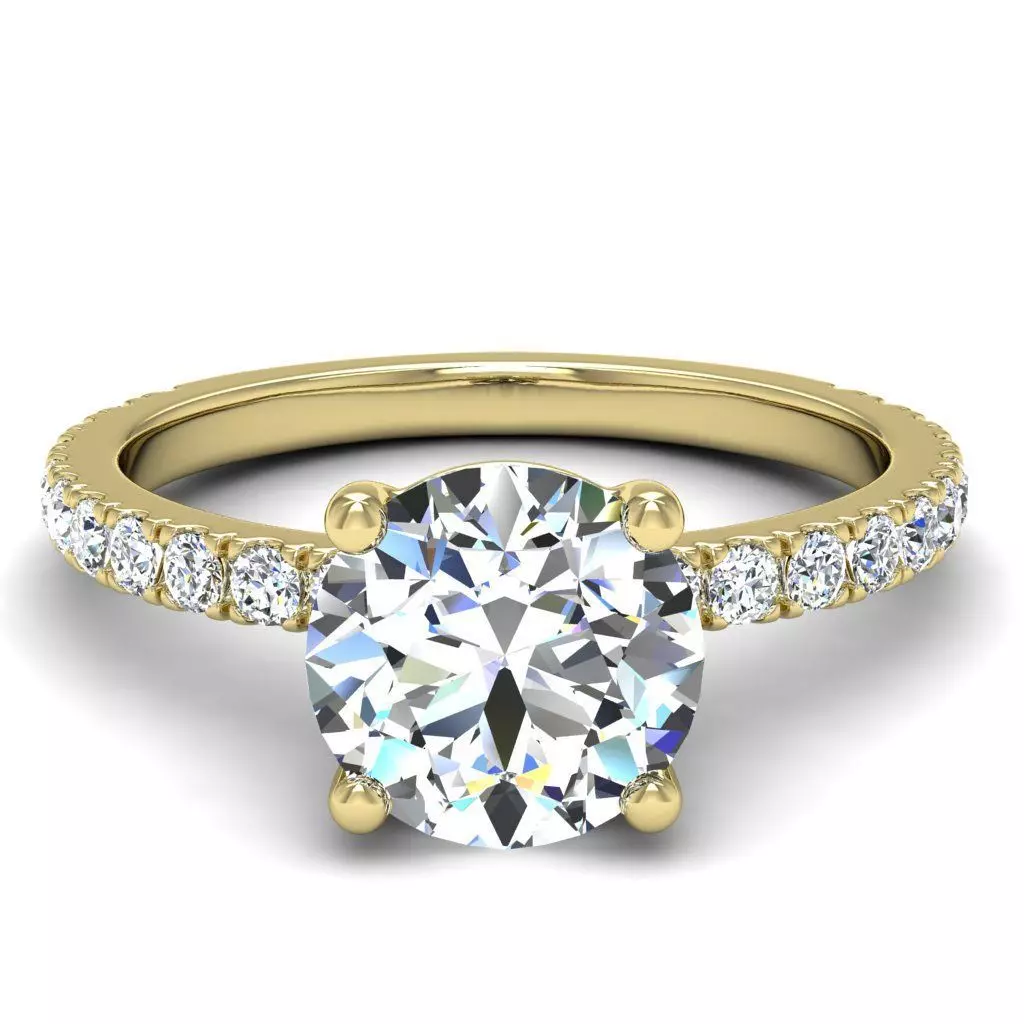 Engagement ring LEA 007 3D print model