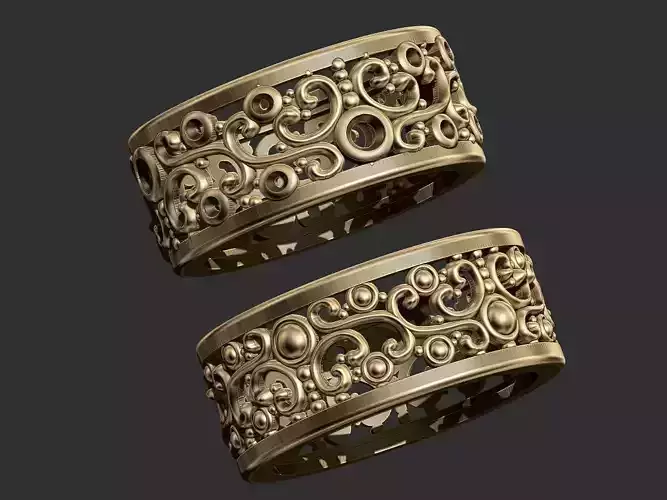 Arabesque Male and Female Ring