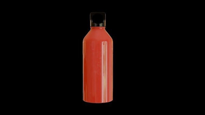 Portable Steel Drink Bottle - Red 3D model
