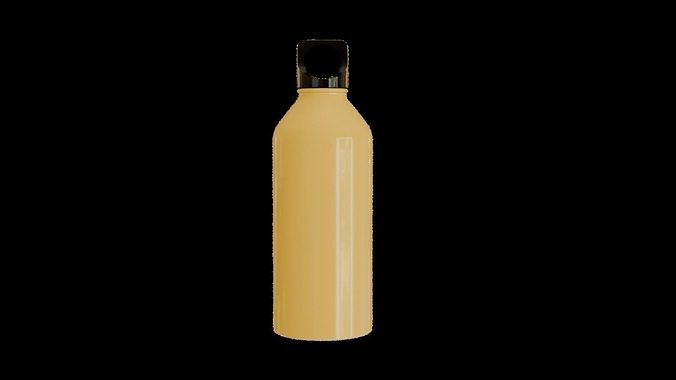 Portable Steel Drink Bottle - Yellow 3D model