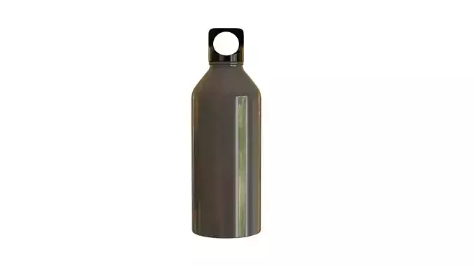 High Res Steel Drink Bottle for Static or Animation - Grey