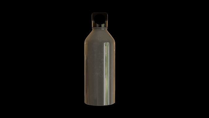 Portable Steel Drink Bottle - Gray or Grey 3D model