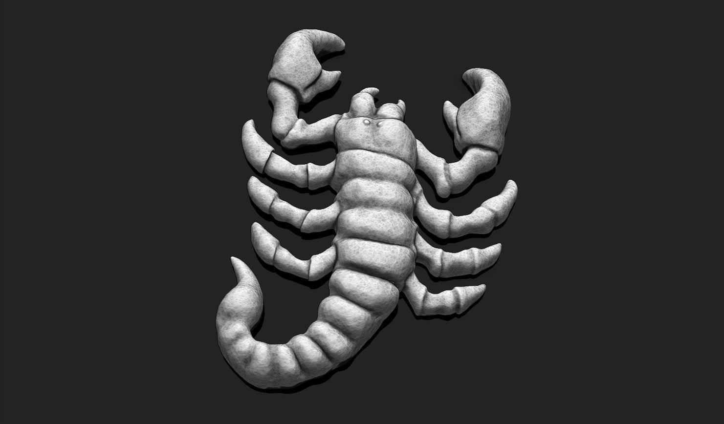 Scorpion Pendant STL File for 3D Printing - Keychain Printable 3D print model_6