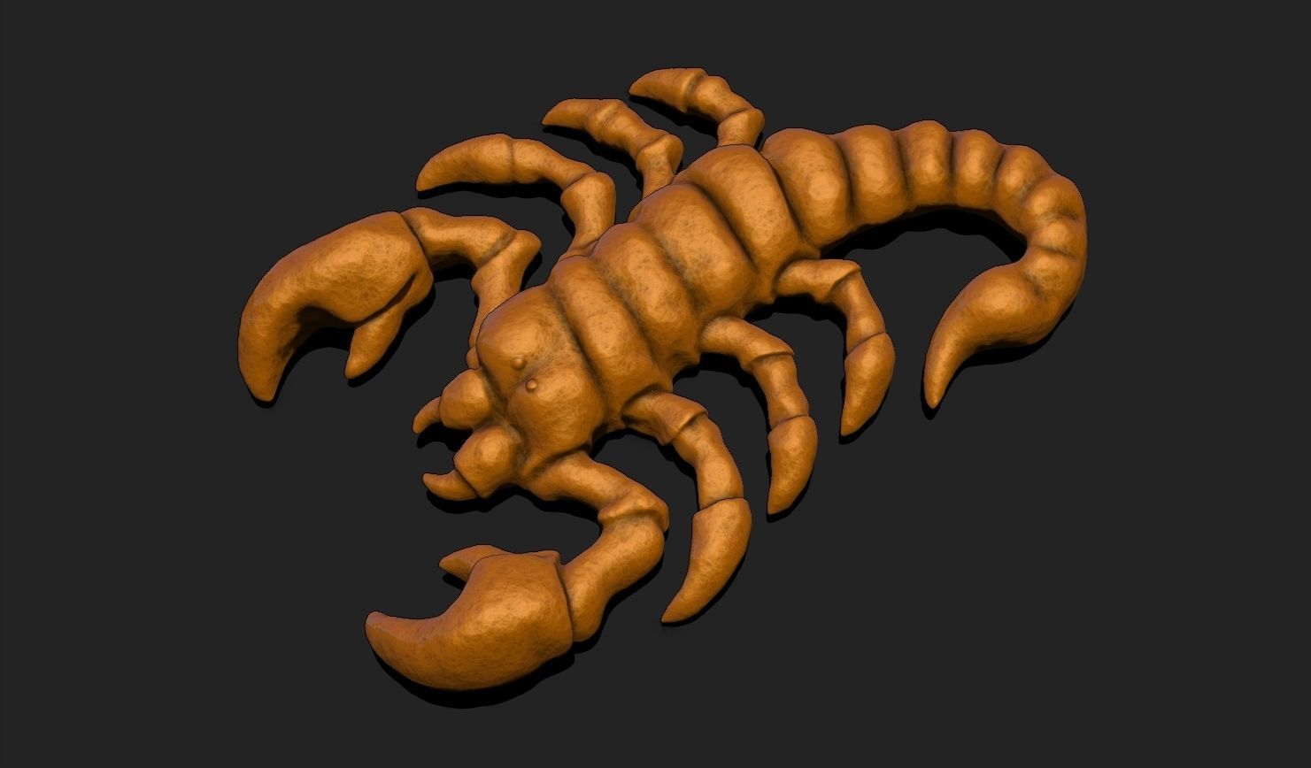Scorpion Pendant STL File for 3D Printing - Keychain Printable 3D print model_7