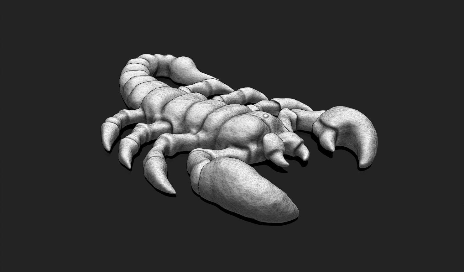 Scorpion Pendant STL File for 3D Printing - Keychain Printable 3D print model_3