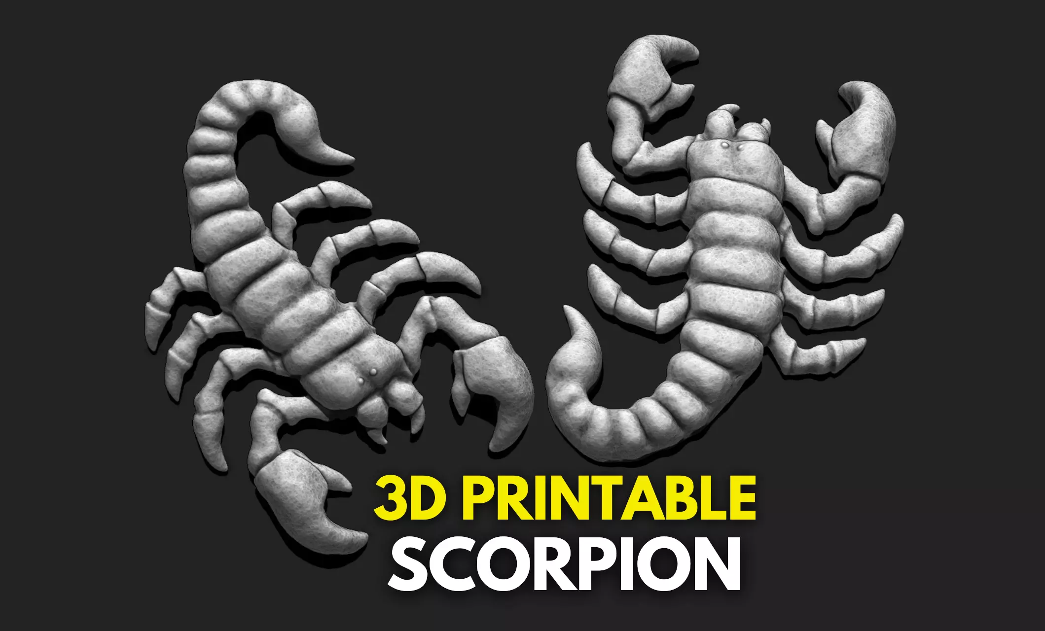 Scorpion Pendant STL File for 3D Printing - Keychain Printable 3D print model_0