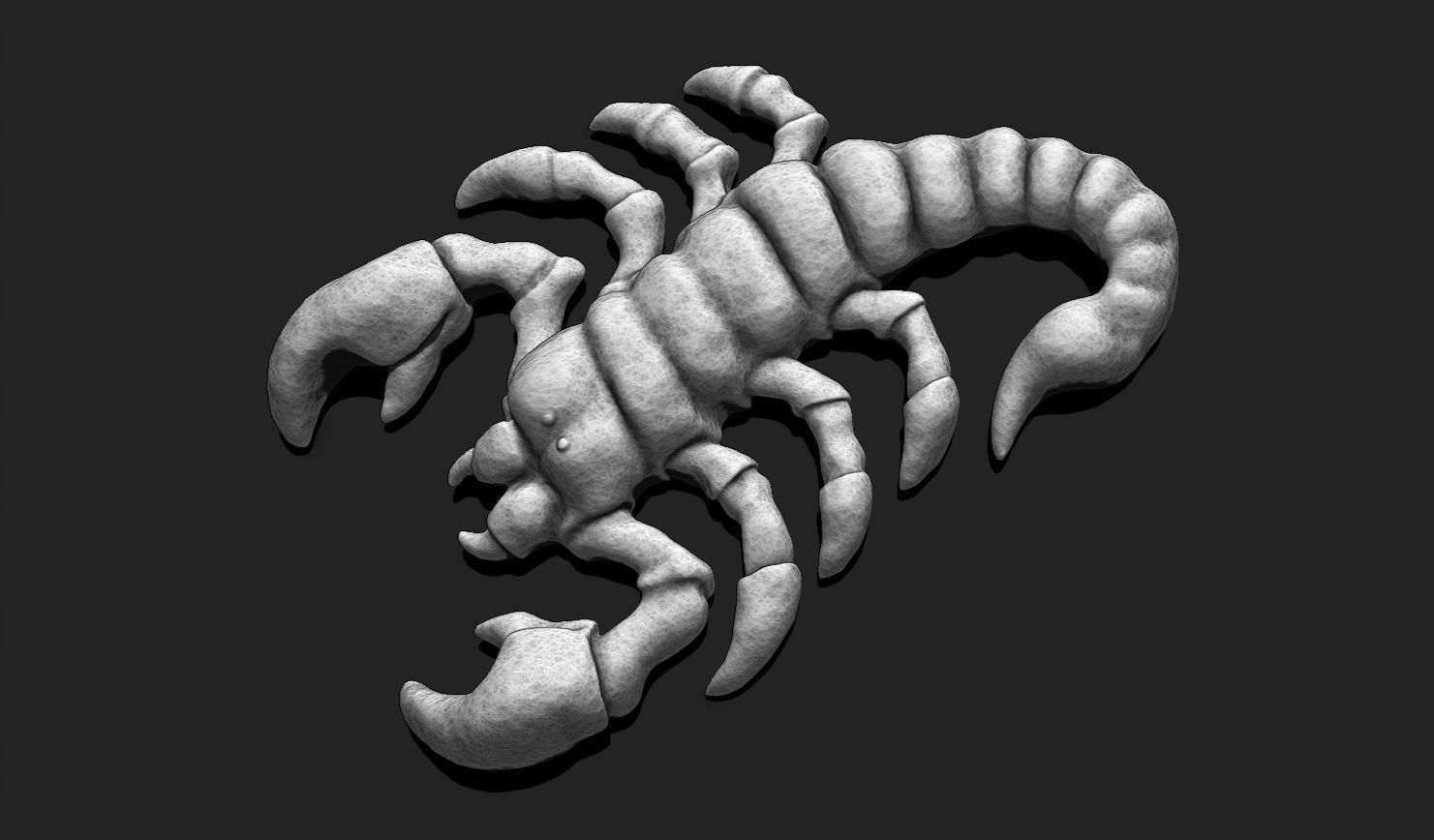 Scorpion Pendant STL File for 3D Printing - Keychain Printable 3D print model_4