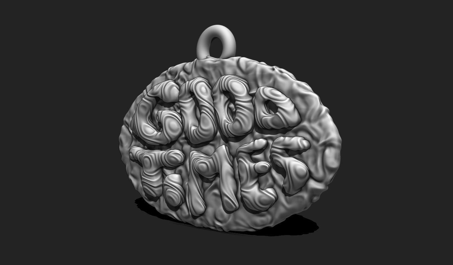 Phrase Pendant STL File for 3D Printing - Keychain 3D print model_6